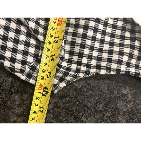 Collectif Pinup Blouse Tank Size Medium Gingham Sweetheart Retro 50s Witchy Goth - Picture 5 of 6